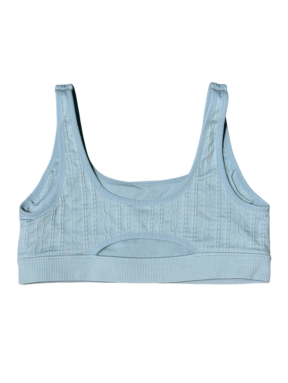 Alo Yoga Cable Knit Seamless Scoop Neck Bralette - Picture 2 of 4